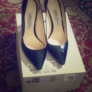 Jimmy Choo Patent Black Leather Pumps